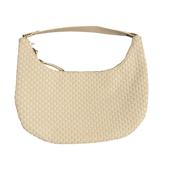 Large White Woven Hobo Bag - Picture 2 of 3